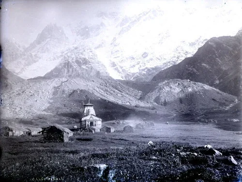 Kedarnath Temple in Garhwal Himalaya, Uttrakhand - 1882 c.webp